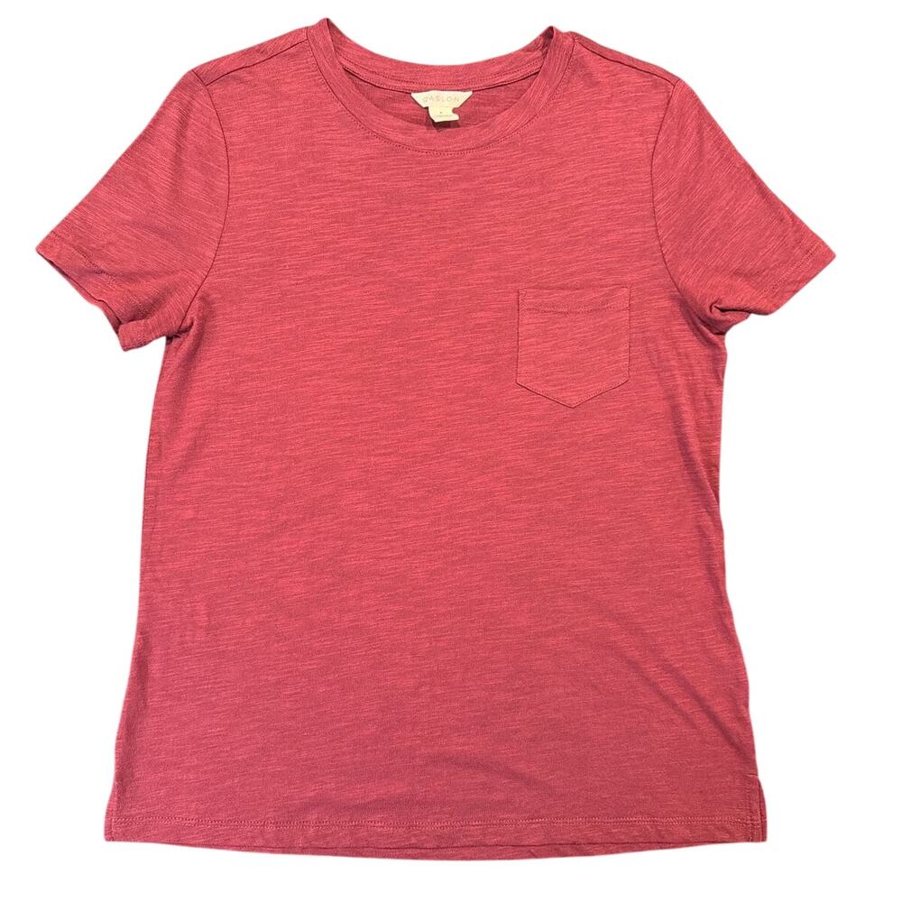 NWOT Caslon Heathered Red Pocket Tee, Women’s Medium